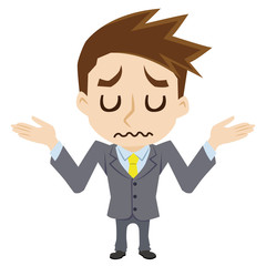 お手上げなビジネスマン