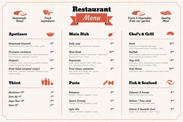Fotobehang restaurant food menu design template © radoma