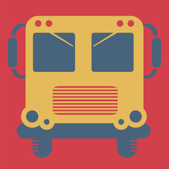 School bus, vector, flat icon(from set Back to school)