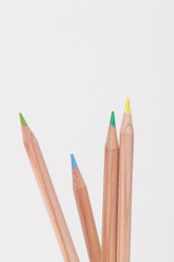 Color Pencils On White Background