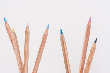 Color Pencils On White Background