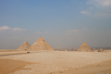 Fototapeta na wymiar Great Pyramids of Gizah, Cairo, Egypt