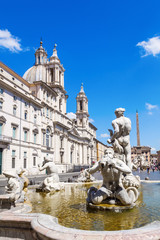 Obraz na płótnie Canvas historischer Brunnen auf der Piazza Navona in Rom