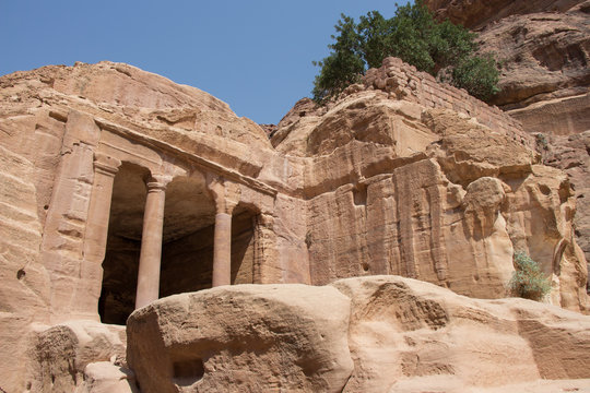 Ancient tombs in Petra, Jordan