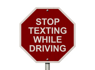 Stop Texting While Driving Sign