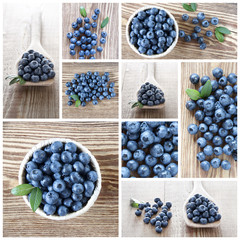 Blueberries collage