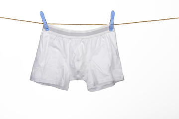 white underwear on a string