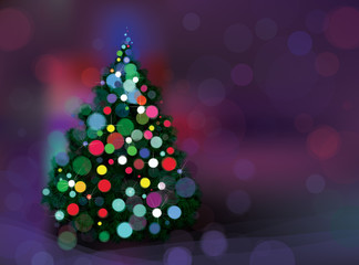 Vector abstract Christmas tree.