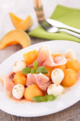 melon and mozzarella