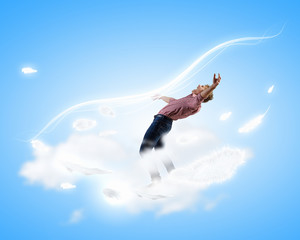 Man evading from items