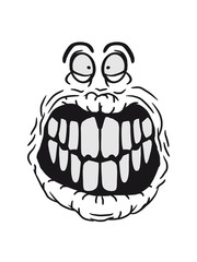 Gesicht Smiley Grinsen Monster