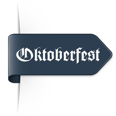 Langer dunkelblauer Sticker Pfeil – Oktoberfest