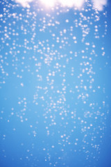 Abstract glitter festive christmas texture with shining stars o