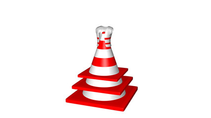 Leitkegel mit Warnweste