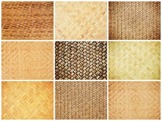 Wicker texture background set
