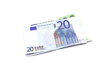 20 euros on a white background