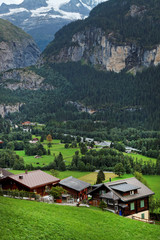 Fototapeta premium Grindelwald Village in Berner Oberland, Switzerland