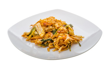 Fried noodles with shrimps