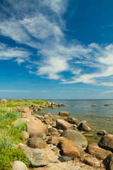 Fototapeta na wymiar rocks into the sea