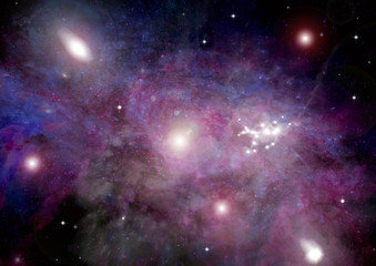 Fototapeta premium Far away spiral galaxy