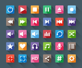 media player icons