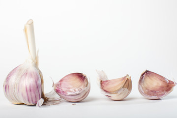 Garlic isolated on white background