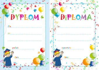 Diploma with balloons