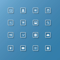 Set of web icons in clean modern design