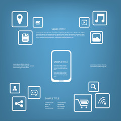 Smartphone or tablet infographics
