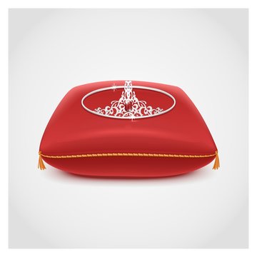 Crown On Pillow Vector