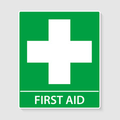 Obraz premium First Aid Sign