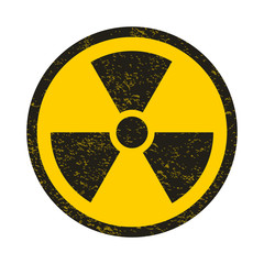 Grunge nuclear symbol illustration
