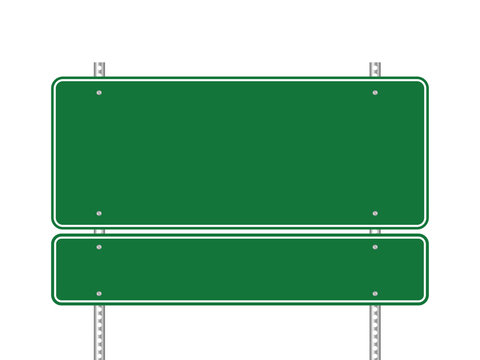 Naklejki Blank green road sign