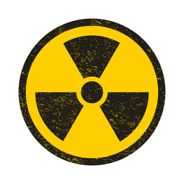 Grunge nuclear symbol illustration