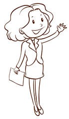 A simple sketch of an office worker