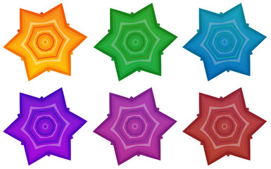 Colourful stars