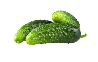 cucumbers isolated on white background