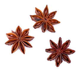 Beautiful anise, isolated on white
