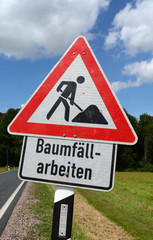 achtung baumf&auml;llarbeiten