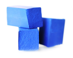 Colorful artists pastel isolated on white