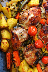 vegetables and chicken