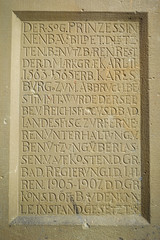 Inschrift an der Karlsburg Durlach