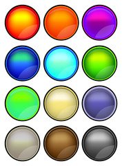 12 vector illustration button