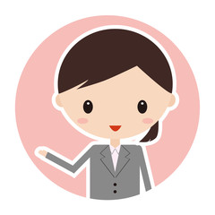 ビジネスウーマン　アイコン