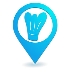 restaurant sur symbole localisation bleu