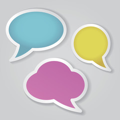 Set of colorful speech bubbles