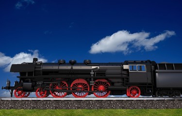 Fototapeta premium Locomotive Travel Illustration