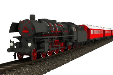 Naklejka premium Vintage Train Isolated