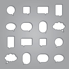 Set of colorful speech bubbles