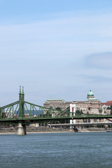 Fototapeta premium Budapest Liberty bridge on Danube river